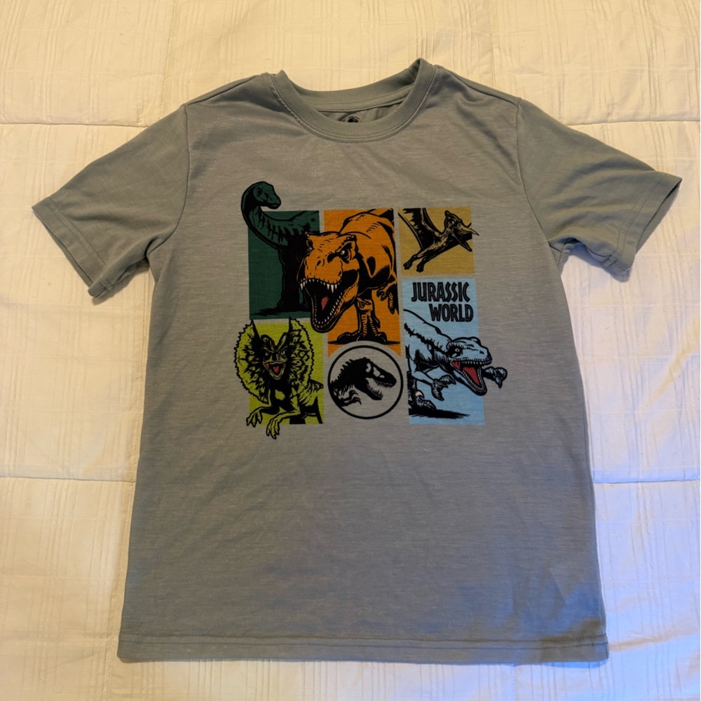 Gray Jurassic World Graphic T-Shirt